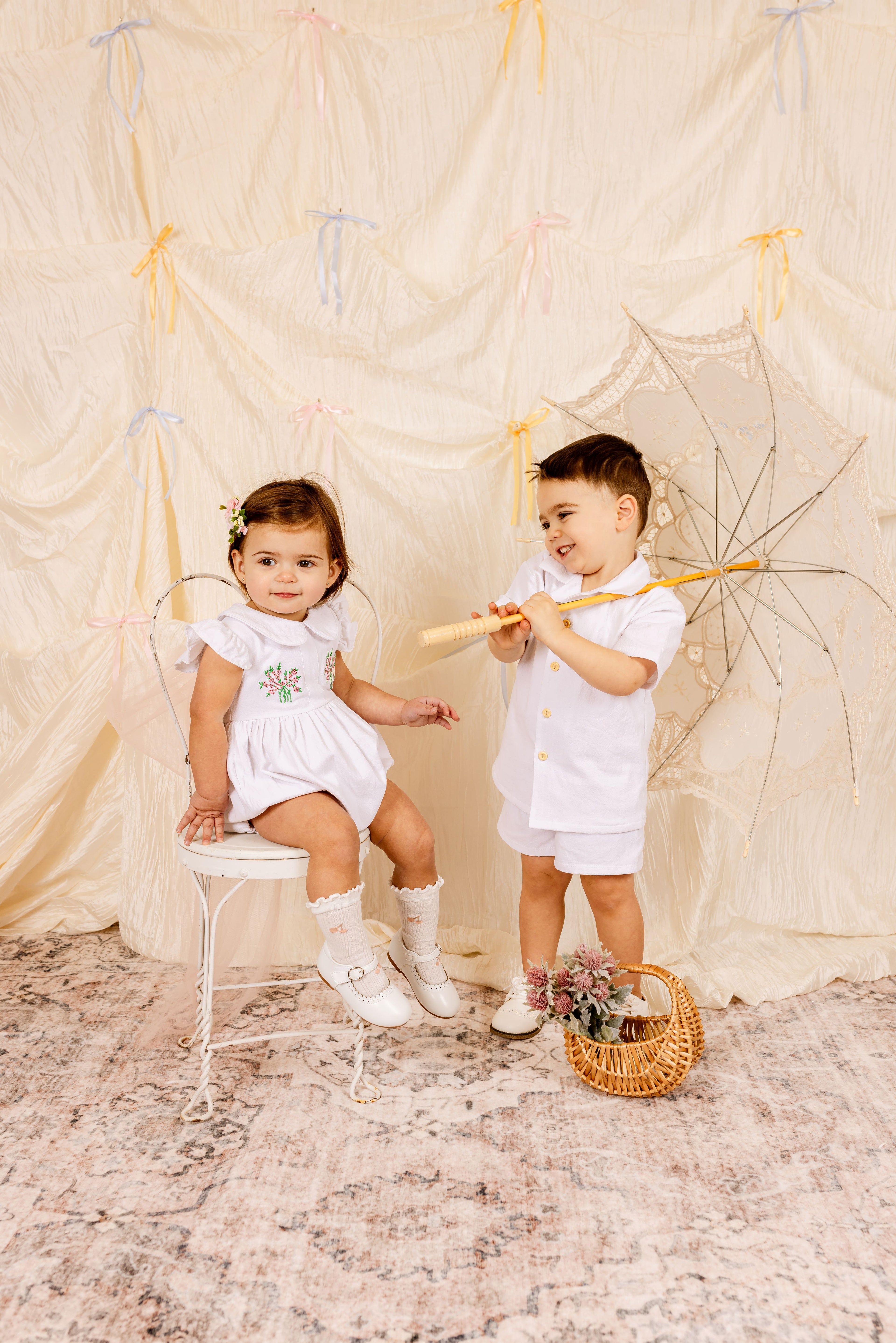 Girls Linen Romper