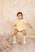 Swiss Dot Romper Pale Yellow
