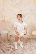 Swiss Dot Romper White