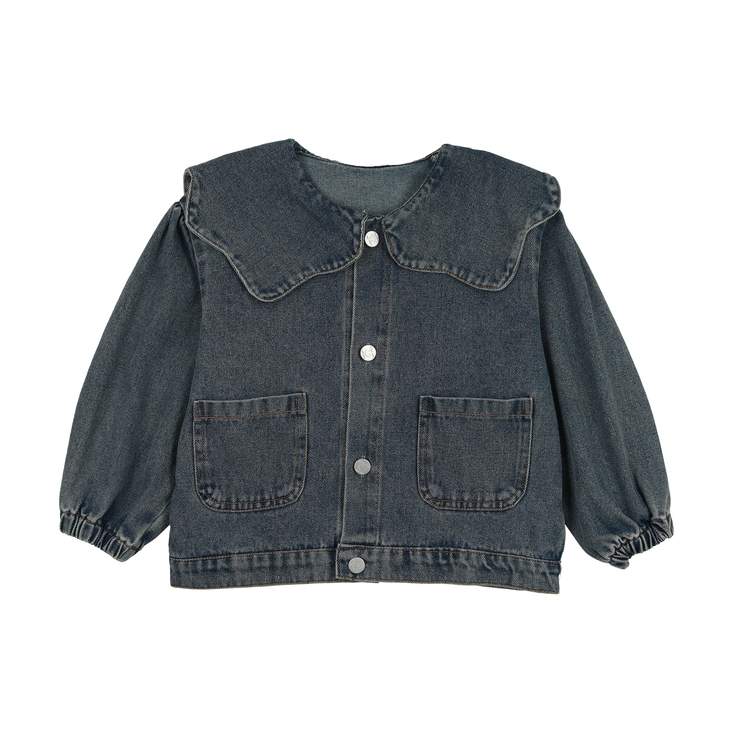 Girls Denim Embroidered Teddy Jacket